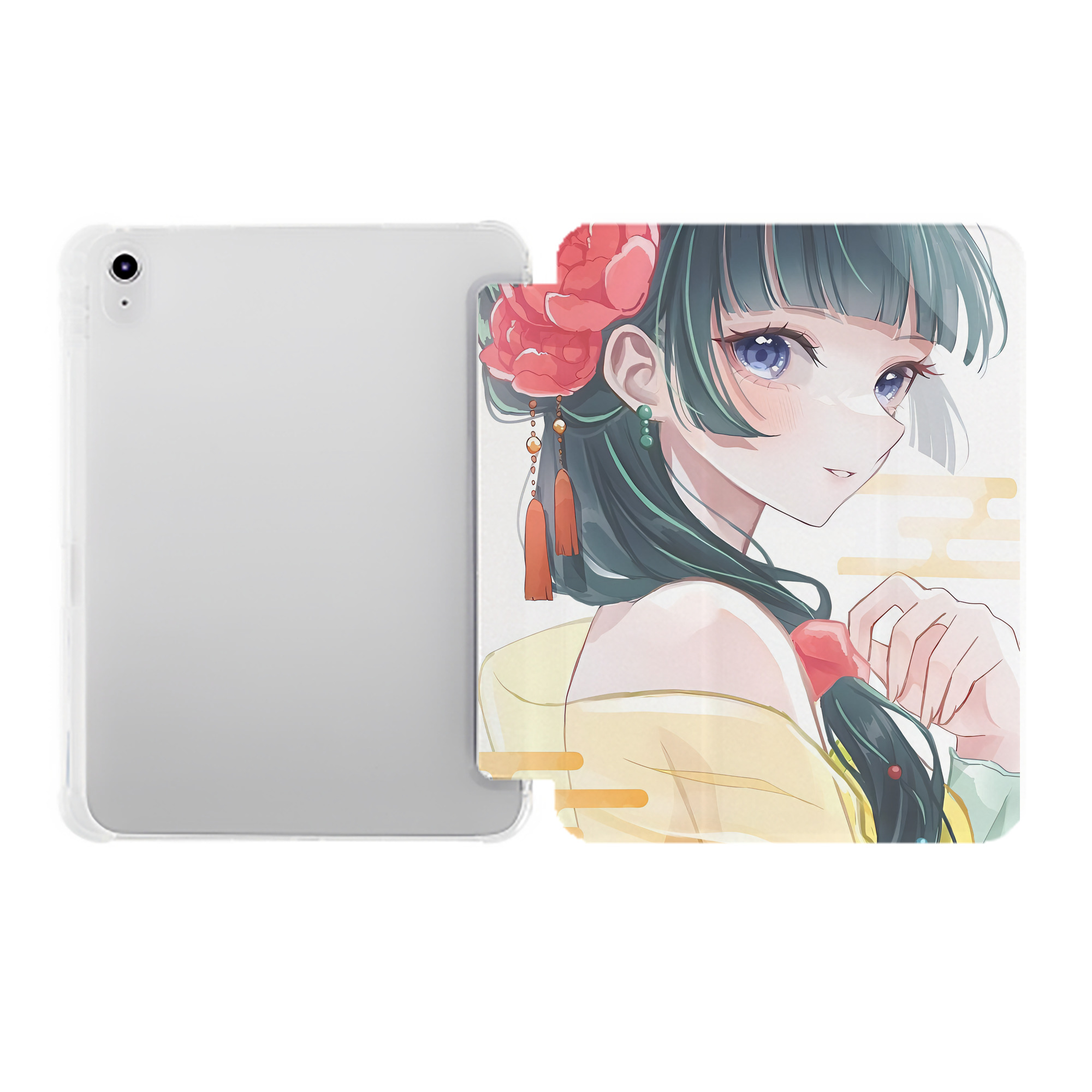 （画像用） 薬屋のひとりごと The Apothecary Diaries IPad ケース ペン収納付き 三つ折りスタンド PUレザー×シリコン 対応機種9.5/10.5/10.9インチ